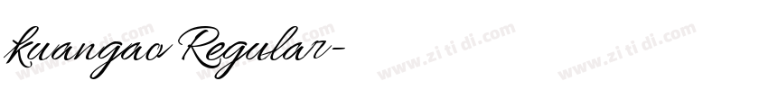 kuangao Regular字体转换 kuangao Regular字体转换